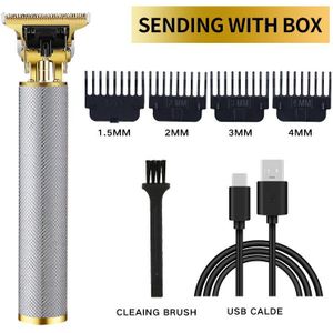 Tondeuse Voor Mannen, Draadloze Oplaadbare Tondeuse Metalen Body Snijden Grooming Kit Baard Scheerapparaat Barbershop Professionele