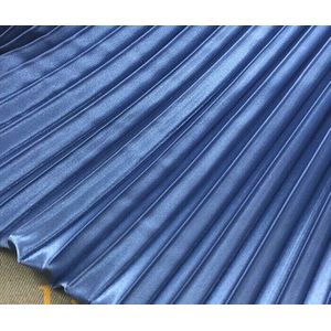 2 meters 150 cm 59.05 ""breedte blauw strepen accordeon geplooide satijn stof jurk rok kleding materiaal MM300