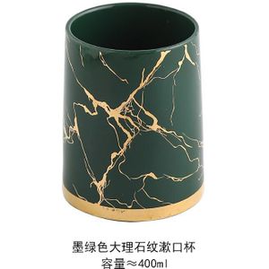 Europese Stijl Gemarmerd Keramische Tandenpoetsen Cups, een Paar Thuis Koppels Wassen Cups High-End Badkamer Accessoires Huwelijksgeschenken