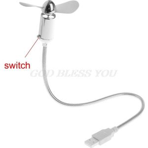 Mini Usb Ventilator Flexibele Usb Cooling Fan Met Switch Voor Notebook Laptop Computer Kantoor Gadgets