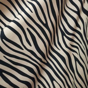 Zebra Chiffon Stof Gedrukt Materiaal Elastische Dropping Ademend Sjaal Blouse Diy Craft Cosplay Stof 1 Yard