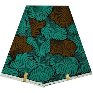 Groene Afrikaanse Wax Stof 100% Polyester Print Mode Ankara Echte Wax Voor Kleding Soiree 3/6 Yards elegante