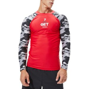 Mannen Lange Mouw Rashguard UV Zon Bescherming Skins Surfen Duiken Zwemmen T-shirt mannen lange mouwen duiken pak surfen pak A30430