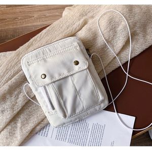 Eenvoudige Paar Vrouwen Handtas Mobiele Schoudertas Mode Effen Kleur Vrouwelijke Flap Messenger Bags Clutch Purse