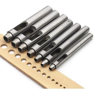 Ronde Carbon Staal Lederen Craft Shank Hollow Perforator Tool 0.5Mm-10Mm Voor Lederen Riem Band Pakking plastic Hout Punch Gereedschap
