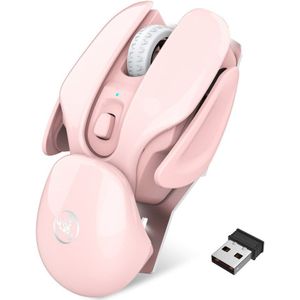 Draadloze Stille Muis Voor Office Desktop Gaming Muis 2.4G Draadloze Mini Muis Dpi Instelling Aluminium Usb Opladen