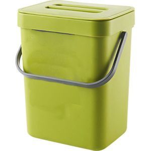 Vuilnisbak Met Deksel Onder Gootsteen Groene Prullenbak Plastic Afval Mand Opknoping Afvalbak Voor Badkamer/Kantoor, afval Compost Bin Voor K