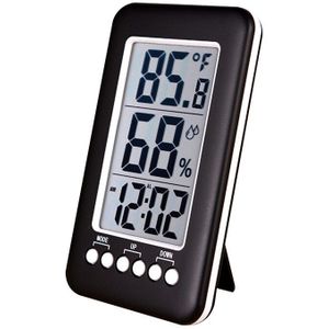 Huishoudelijke Lcd Digitale Temperatuur Vochtigheid Meter Indoor Hygrometer Thermometer Weerstation Met Klok