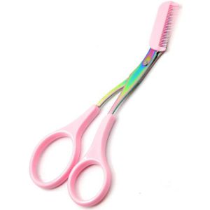 Wenkbrauw Trimmer Schaar Met Kam Schaar Ontmoette Kam Facial Ontharing Grooming Shaping Scheerapparaat Cosmetische Accessoires