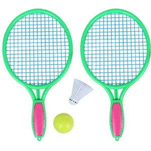 Strand Tennisracket Kinderen Outdoor Sport Tennisracket Met Badminton Bal Groen