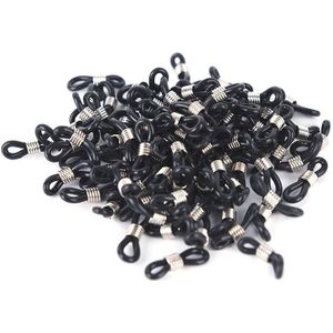 100 Stuks Springs Met Plastic Siliconen Verbinding Bril Ketting Siliconen Anti-Slip Rubberen Ring Band Oogjes Voor Bril Band touw