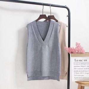 Vrouw Truien Gebreide Vest Vrouwen Trui Herfst Winter Losse Mouwloos Knitwear Femme Chandails Pull Hiver