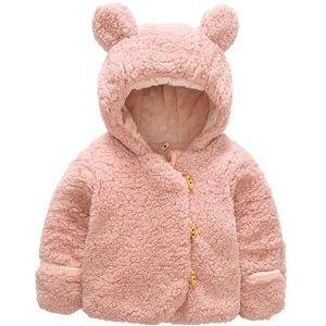 Warm Baby Jas Herfst Winter Kids Kleding Leuke Hooded Jassen Meisjes Jongens Fleece Cartoon Beer Baby Truien Hoodies