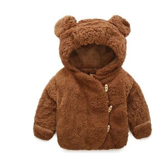 Schattige Beer Herfst Plus Pluis Dikker Warm Peuter Sweater Kids Wollen Jas Fluwelen Top Meisjes Winterjas Baby Boy hoodie