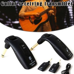 Gitaar Draadloze Pickup Ontvangen Zenden Vouwen Hoofd Instrument Transceiver Akoestische Basgitaar Pickup Usb Oplaadbare