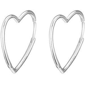 Oorbellen Zilver 925 Sterling Sieraden Asymmetrische Harten Van Liefde Oorringen Voor Vrouwen Lady Girl E153