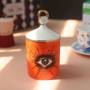 Big Eye Jar Sterrenhemel Wierook Kaars Houder Met Hand Deksel Aromatherapie Kaars Jar Handgemaakte Candleabra Woondecoratie