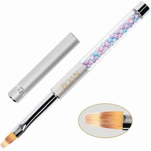 Bqan Zilveren Staaf Kleur Kralen Nail Brush Uv Gel Liner Schilderij Pen Acryl Tekening Borstel Gradiënt Nail Art Manicure Gereedschap