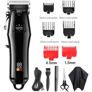 Kemei Elektrische Tondeuse Trimmer Voor Mannen Professionele Elektrische Tondeuse Draadloze Trimmer Lcd Display Haar Snijden