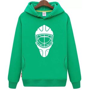 EALER goedkope unisex green hockey hoodies Sweatshirt met een hockey masker voor mannen & vrouwen