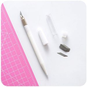 DUGUO leuke briefpapier en papier tape snijden mat silhouet a4 PVC snijden mat snoep kleur blade pen 18mm cutter met 12 bladen