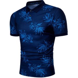 Zomer Kleding Polo Shirt Solid Casual Blad Afdrukken Polo Homme Voor Mannen Katoen Slim Fit T-shirt tops Xxxl