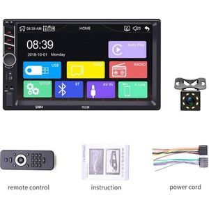 Auto Stereo 7 Inch Druk Screen Universele Auto Radio Bluetooth Ondersteuning Fm/Tf/Usb/Swc/Aux/Mirror Link/Achteruitrijcamera Auto MP5 Spelen