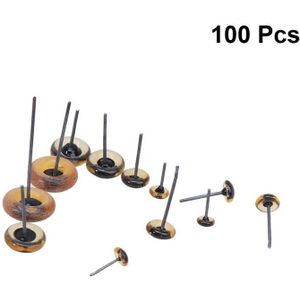 100pcs Simulatie Dier Bruine Ogen Plug-in Glazen Eye bal voor Pluche Speelgoed Ambachten DIY Kleding Naaien Kledingstuk oogjes 3-12mm