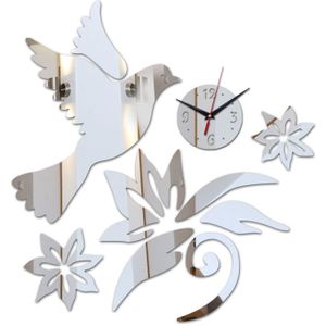 Wandklok Klokken Horloge Modern Reloj De Pared Grote Decoratieve Digitale Horloge Woonkamer 3d Diy Acryl Spiegel
