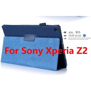 Case Voor 10.1 Inch Sony Xperia Tablet Z / Z2, filp Pu Lederen Beschermhoes Voor Sony Xperia Z1 Z2 Tablet + Film