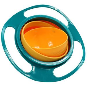 Universele Gyro Babyvoeding Kom Praktische Kids Roterende Balans Kom Voedsel Servies 360 Roteren Spill-Proof Bowl