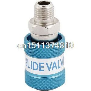 Silver Tone Blue Metal Handbediende Slide Valve 1/2