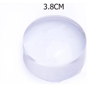 LadyMisty Jelly Siliconen Nail Stempelen Plaat Helder Hoofd Nail Art Sjablonen Schraper met 2.8cm Transparante Cap