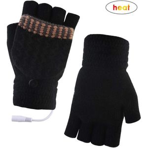 Usb 5V Verwarming Handschoenen Hand Warmers Winter Warme Wanten Hand Laptop Half Vingerloze Elektrische Verwarming Handschoenen Voor Mannen Vrouwen