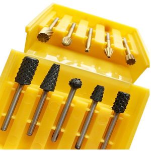 10 stks/set 3.15mm elektrische roterende houtsnijwerk de houtversnipperaar groep gendiao van hoge snelheid staal frees slijpen hoofd