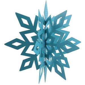 6 Stks/set Grote Kartonnen 3D Sneeuwvlok Opknoping Ornamenten 6 Delige Set Jaar Christmas Party Decoratie Benodigdheden