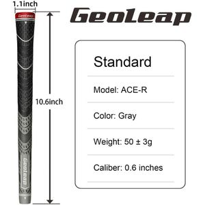 Geoleap ACE-R Golf Grips 10 Stks/partij, Terug Rib,Multi Samengestelde Hybride Golf Club Grips, Standaard, 7 Kleur. Fress