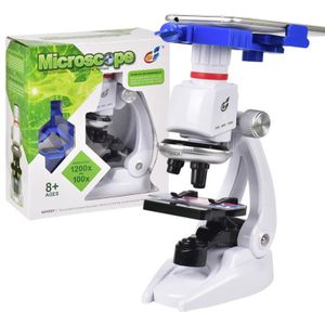 1200X Student Monoculaire Biologische Microscoop Set Led Home School Wetenschap Educatief Voor Kinderen Kind Lab Optische Instrumenten