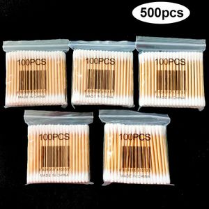 Kekelala 500Pcs Bulk Verkoop Mini Swabs Voor Wimper Extension Lash Lifting Gereedschap Microblading Make Hout Katoen Reiniging Borstels