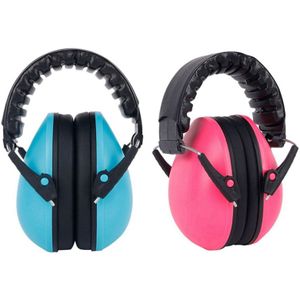 2Pcs Anti-geluid Gehoorbeschermers Noise Bescherming Gehoorbescherming En Noise Cancelling Reductie Oorwarmers, roze &amp; Blauw