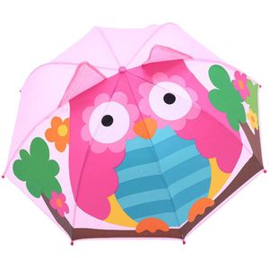 Multicolor Unisex Nylon Baby Cover Parasol Voor Zon Regen Bescherming Uv-stralen 3D Cartoon Outdoor Paraplu kid paraplu ca. # U