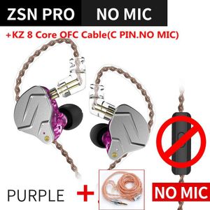 Kz Zsn Pro 1DD 1BA Hybride Technologie In Ear Oortelefoon Hifi Metal Bass Oordopjes Sport Noise Cancelling Headset Zsx ZS10 pro Edx Zst