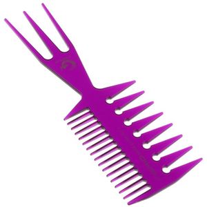 3-In-1 Mannen Vette Haar Pick Kam Dye Kappers Styling Grove