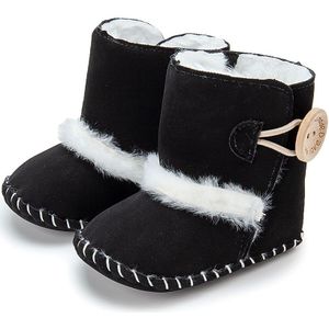 0-18M Pasgeboren Baby Baby Meisjes Snowboots Winter Warm Baby Schoenen Solid Button Pluche Enkellaarsjes