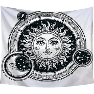 Hippie Muur Tapijten Wandtapijten Celestial Muur Tapestry Tapijt Miti Kleur Zwart Polyester Fiber Moderne Stijl Wandkleden