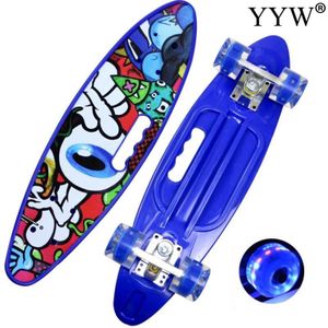 Skateboard Penny Mini Cruiser Enkele Kicktail Rocker 4 Wiel Tiener Meisjes Kids Volwassen Schaatsen Straat 9 Kleuren Skate Board