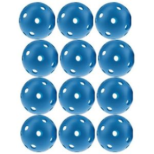 12pcsX72mm Plastic Golfbal Pickleball Luchtstroom Bal Floorball Hollow Indoor Praktijk Bal Fun-Air Scoop Bal Golf Accessoires