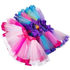 Meisjes Kids Tutu Rok Petticoat Regenboog Pettiskirt Strik Rok 2-6years Tutu Rokken Dancewear prinses Meisje kleding 20 #