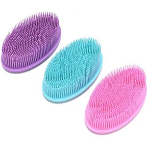 1Pcs Silicone Head Body Massager Shampoo Hoofdhuid Massage Borstel Haar Wassen Kam Body Douche Borstel Bad Spa Afslanken Schoonheid gereedschap