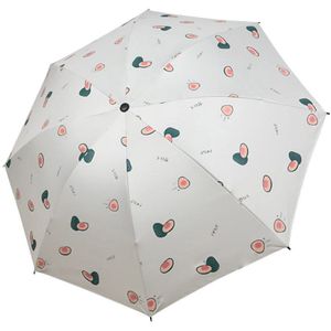 Kleine Mode Opvouwbare Paraplu Regen Vrouwen Mannen Marguerite Print Parasol Meisjes Anti-Uv Waterdichte Draagbare Reizen Paraplu